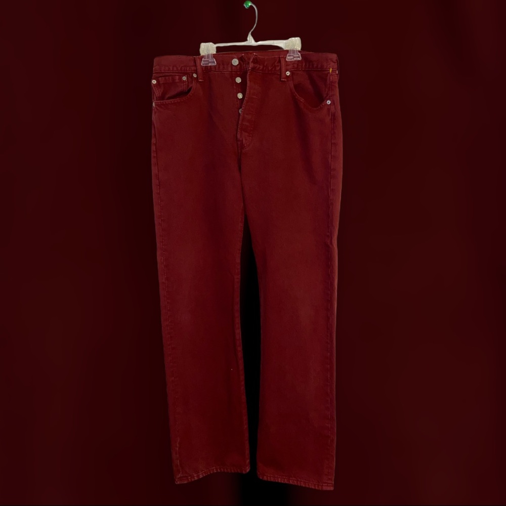 Vintage Dyed Red Levi’s 501 Jeans
